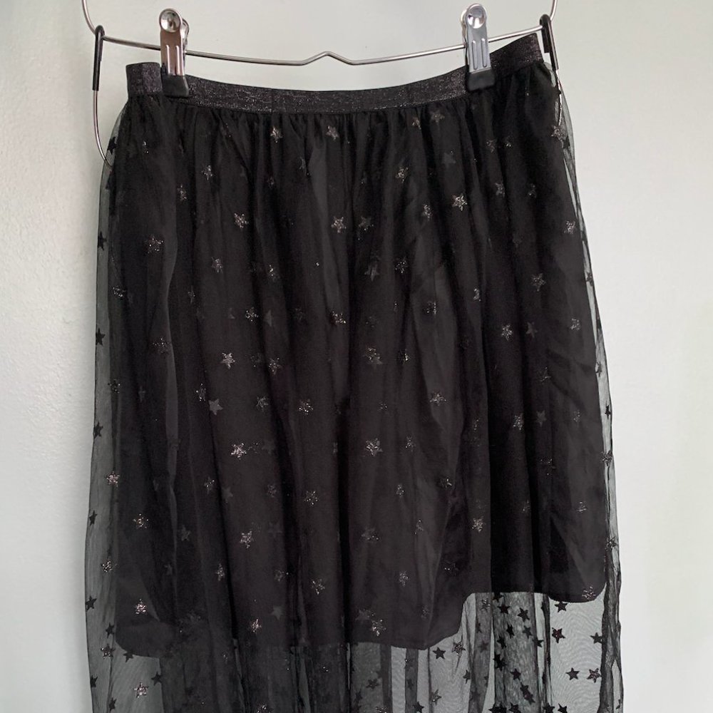 Sheer Black Maxi Skirt